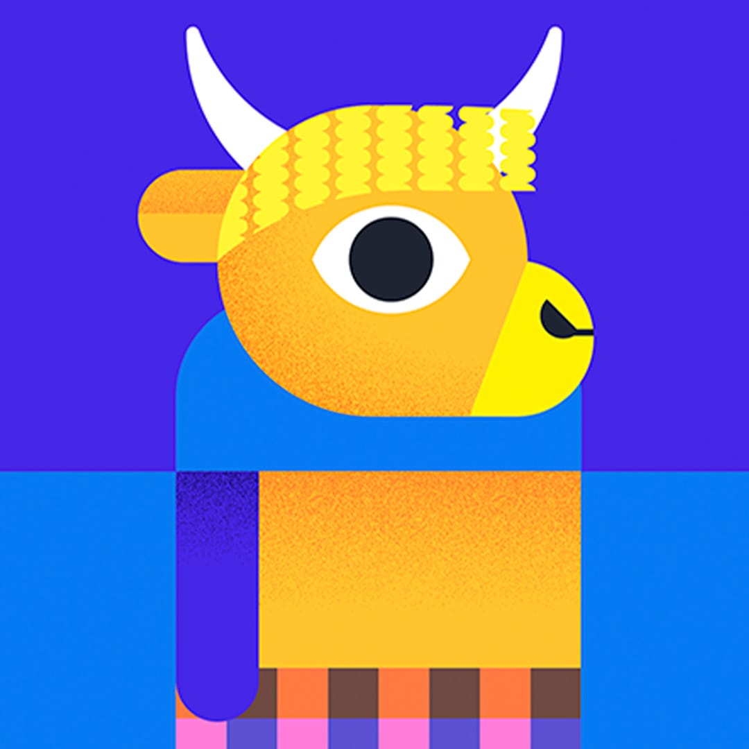 Highland Cow Art Print by Beth Xia