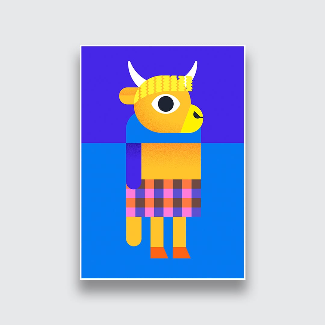 Highland Cow Art Print by Beth Xia