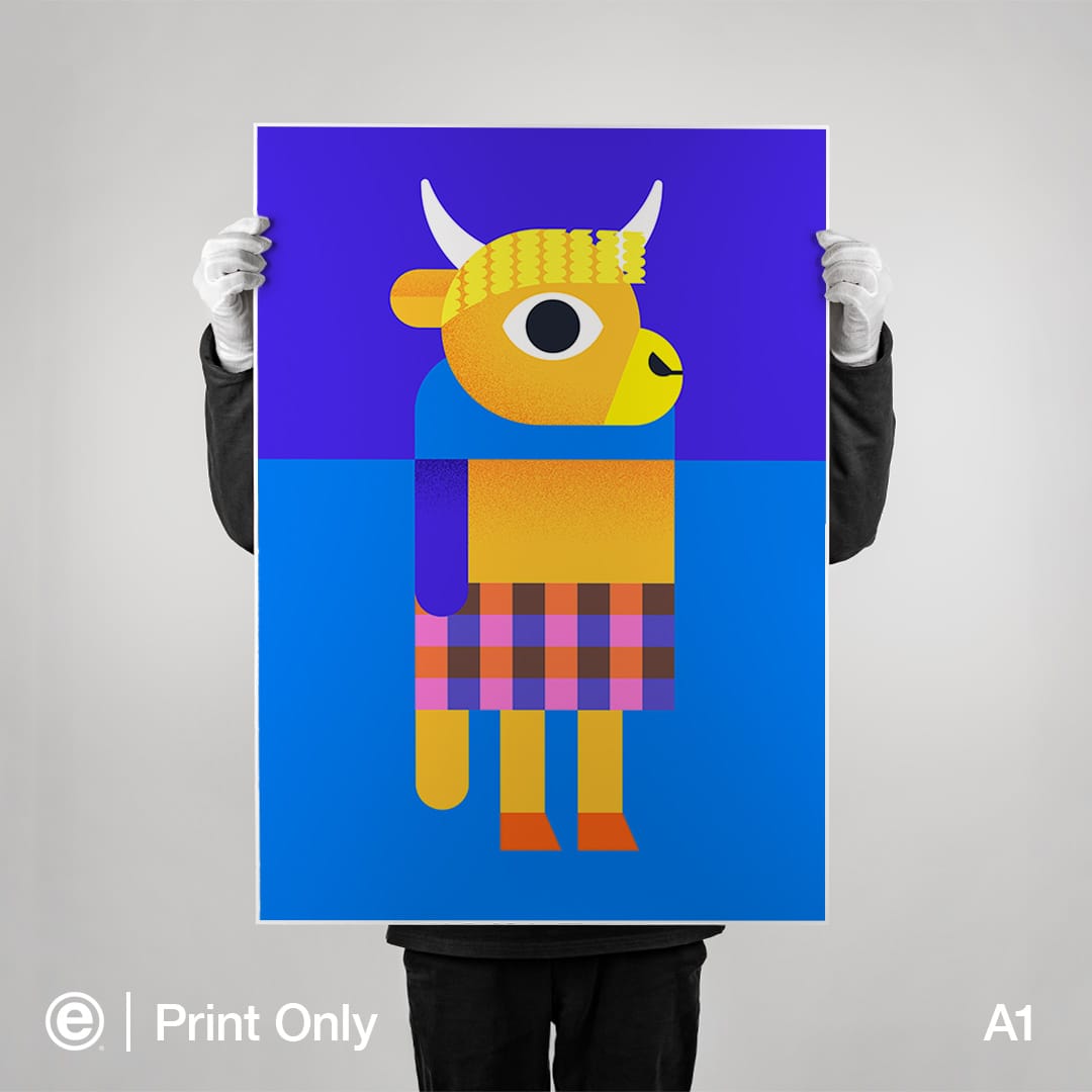 Highland Cow Art Print by Beth Xia