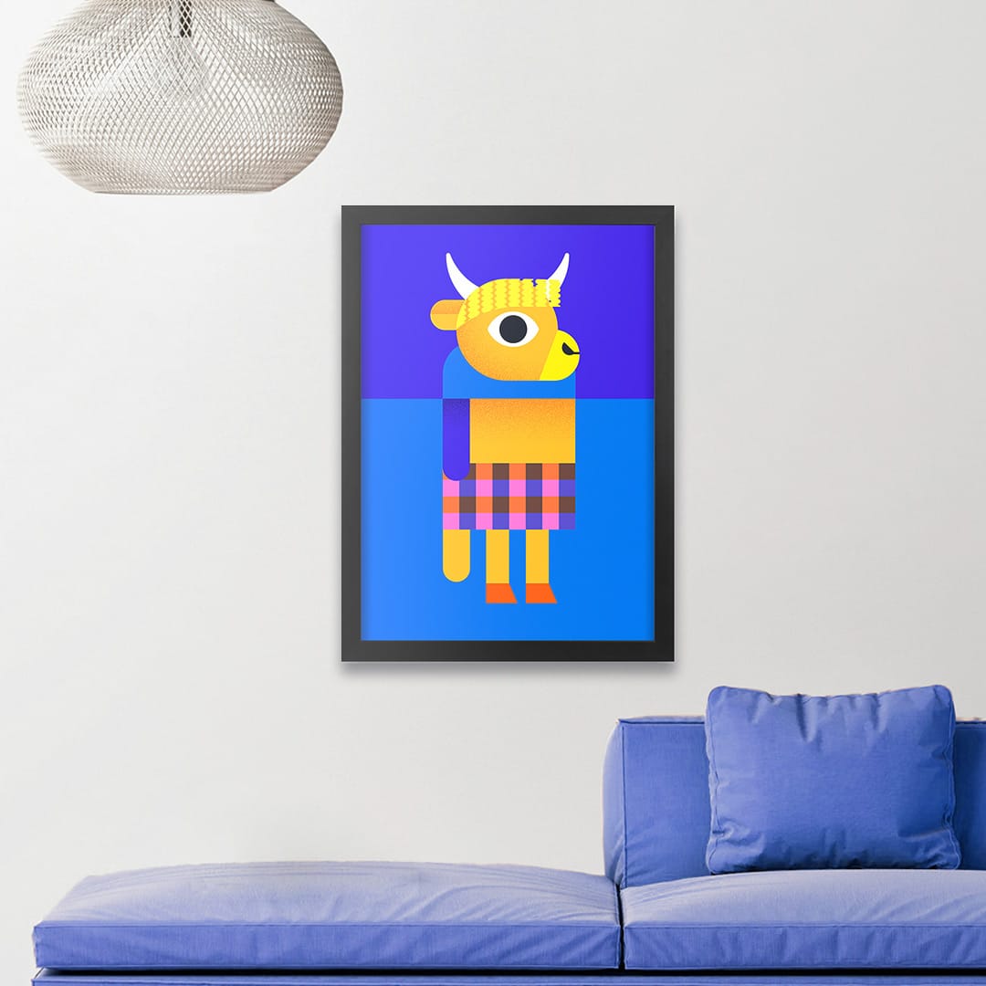 Highland Cow Art Print by Beth Xia