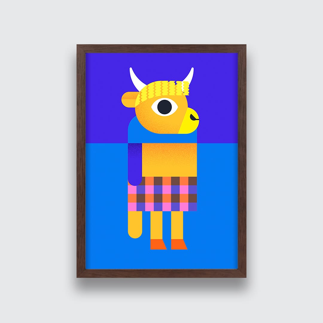 Highland Cow Art Print by Beth Xia