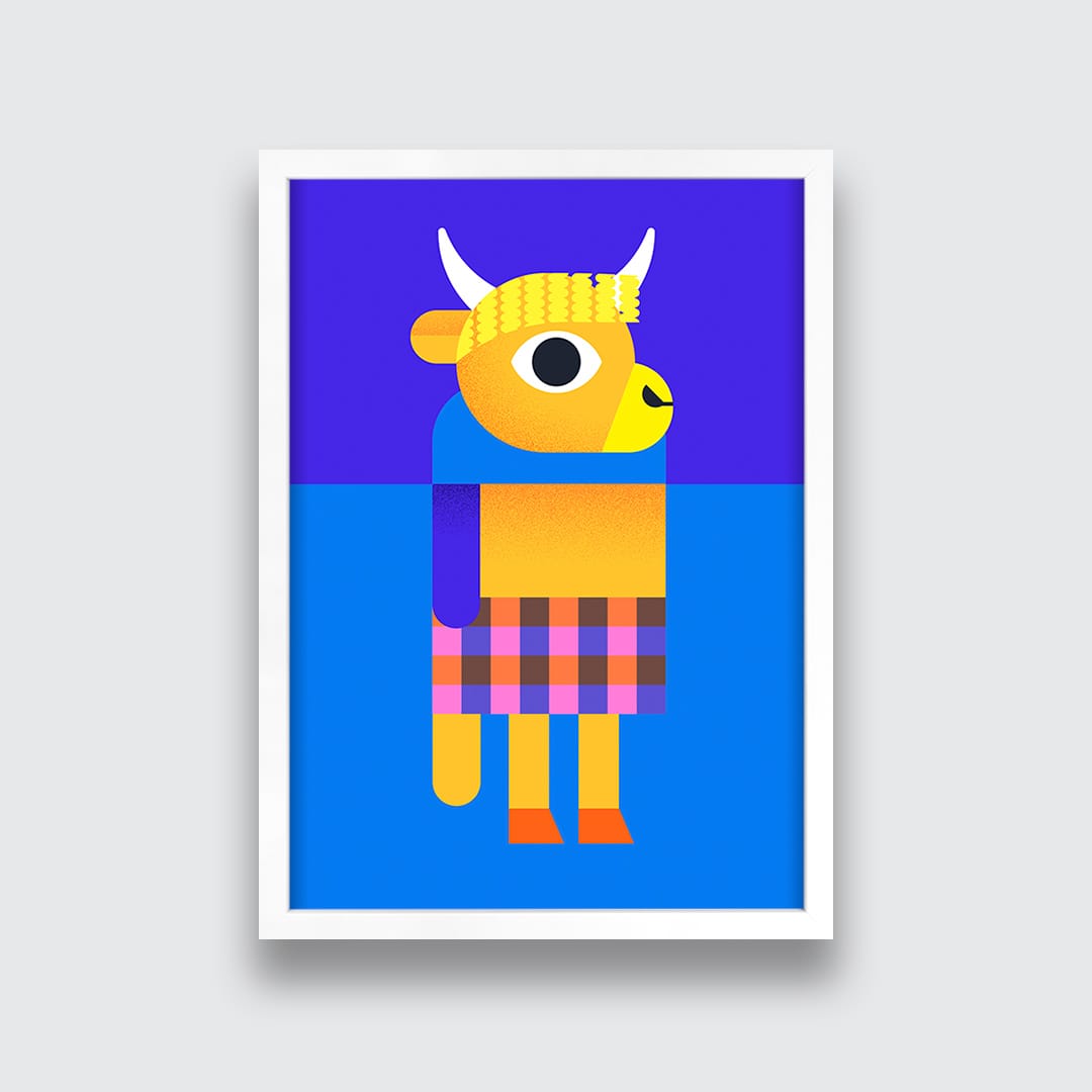 Highland Cow Art Print by Beth Xia