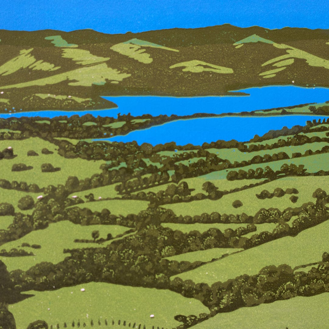 Home Linocut Reduction Print by Kate Steiner