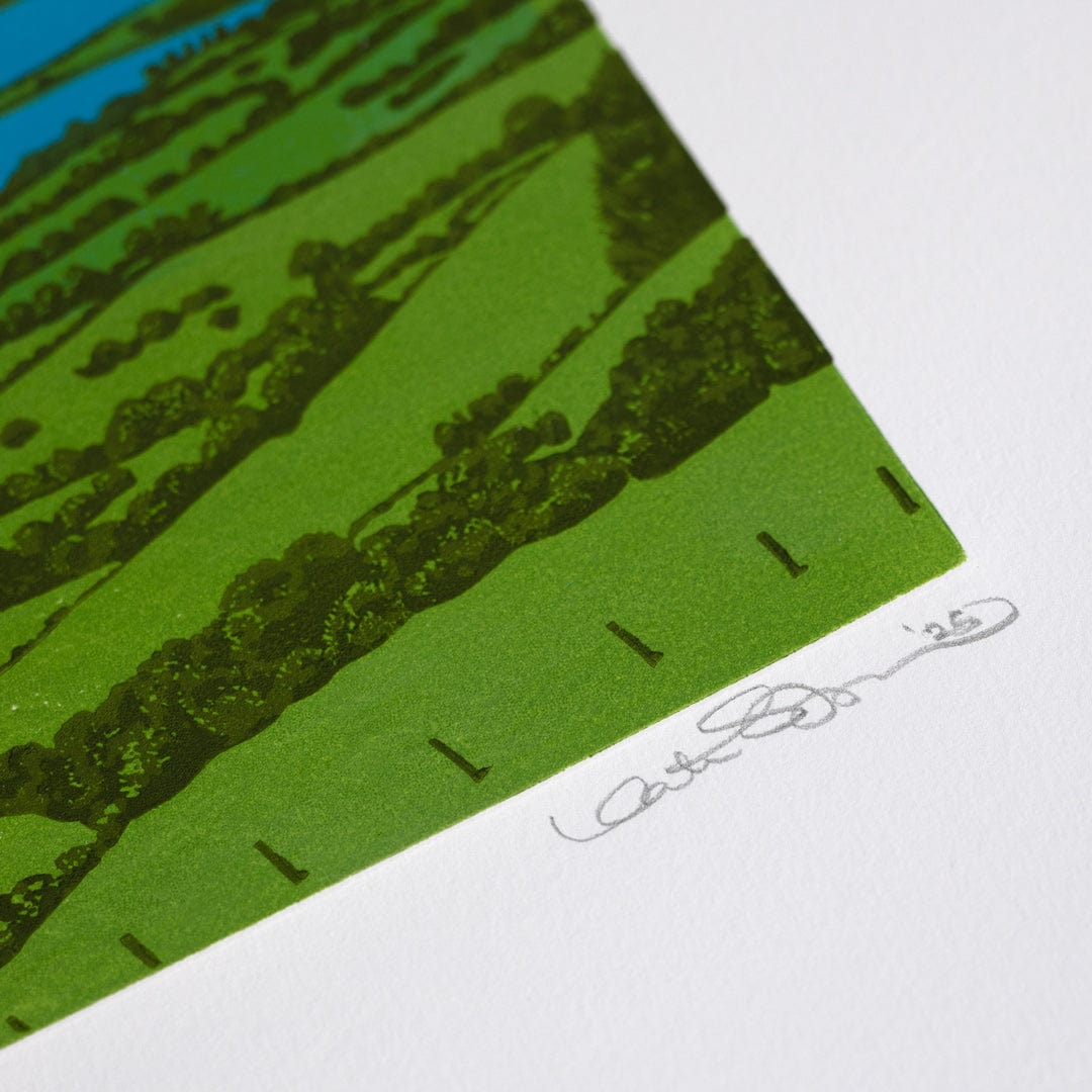 Home Linocut Reduction Print by Kate Steiner
