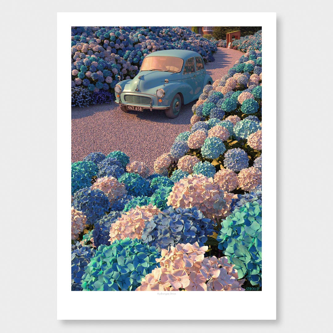 Hydrangea Drive Art Print by Simon Stockley