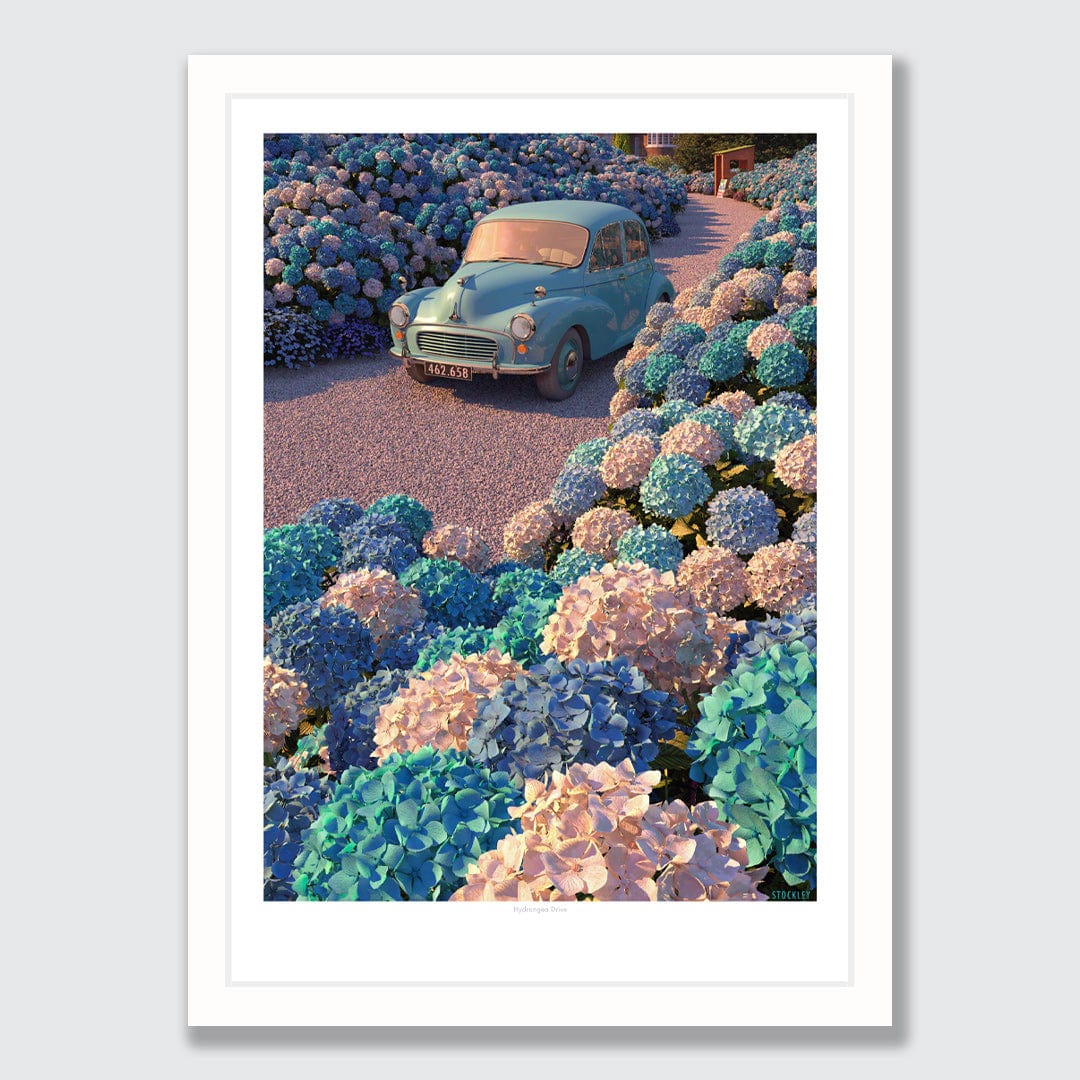 Hydrangea Drive Art Print by Simon Stockley