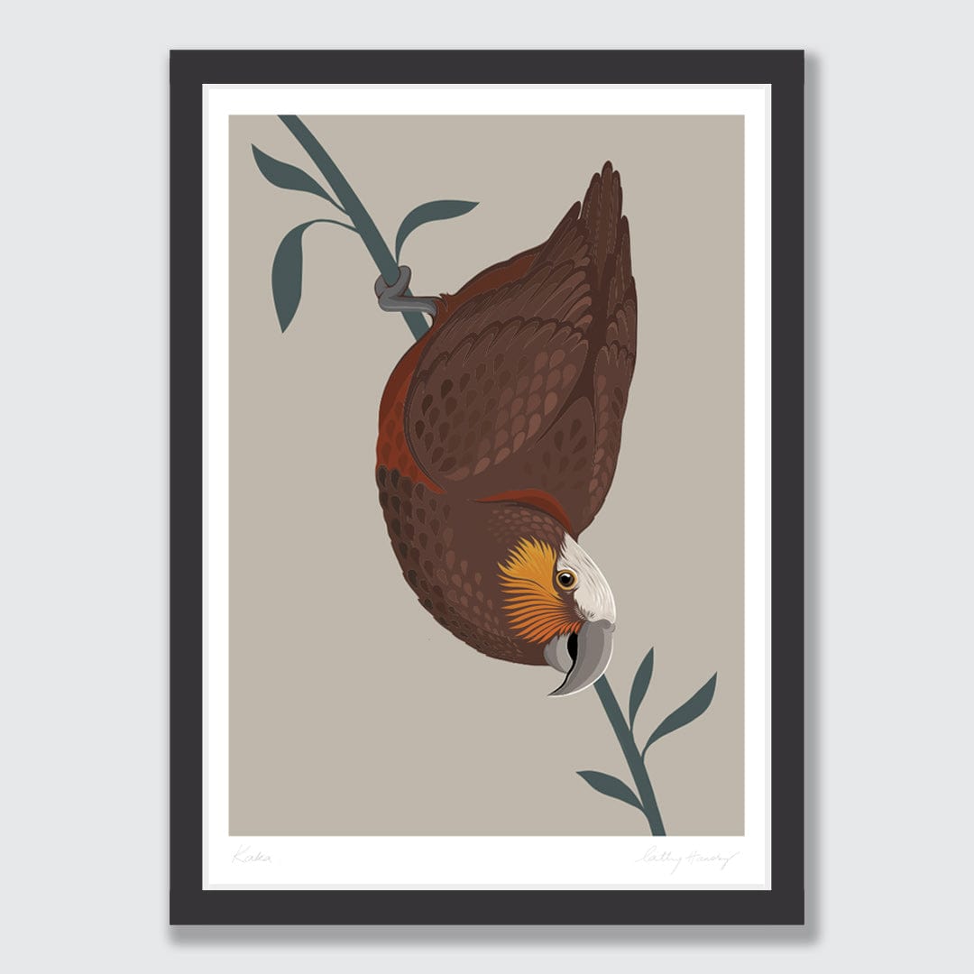 Kākā Art Print by Cathy Hansby