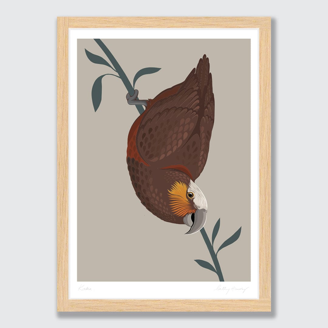 Kākā Art Print by Cathy Hansby