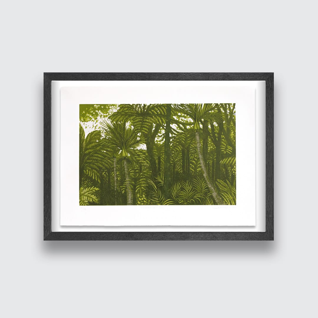 Kakariki III - Linocut Reduction Print