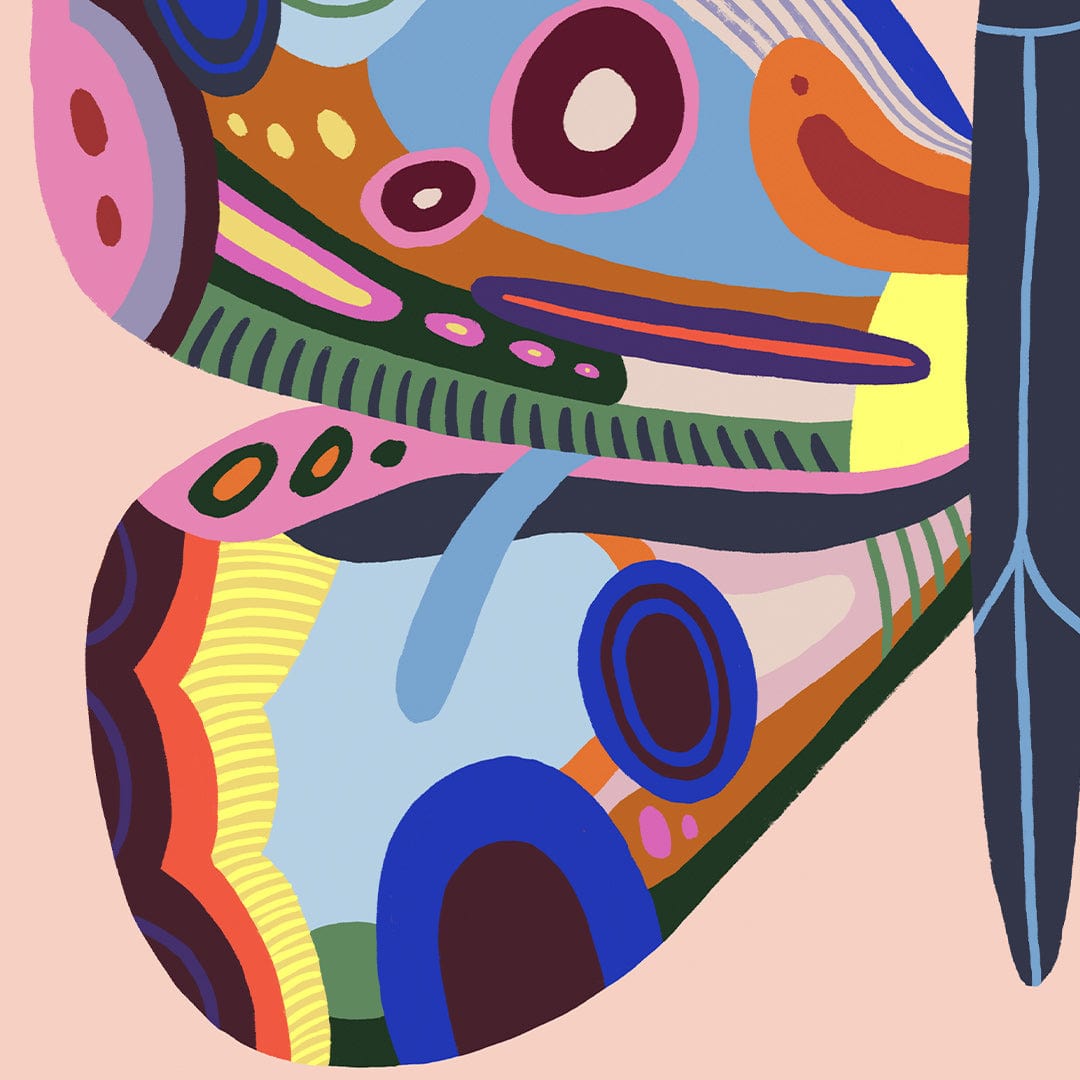 Kaleidoscope Butterfly 3 Art Print by Crissie Rodda