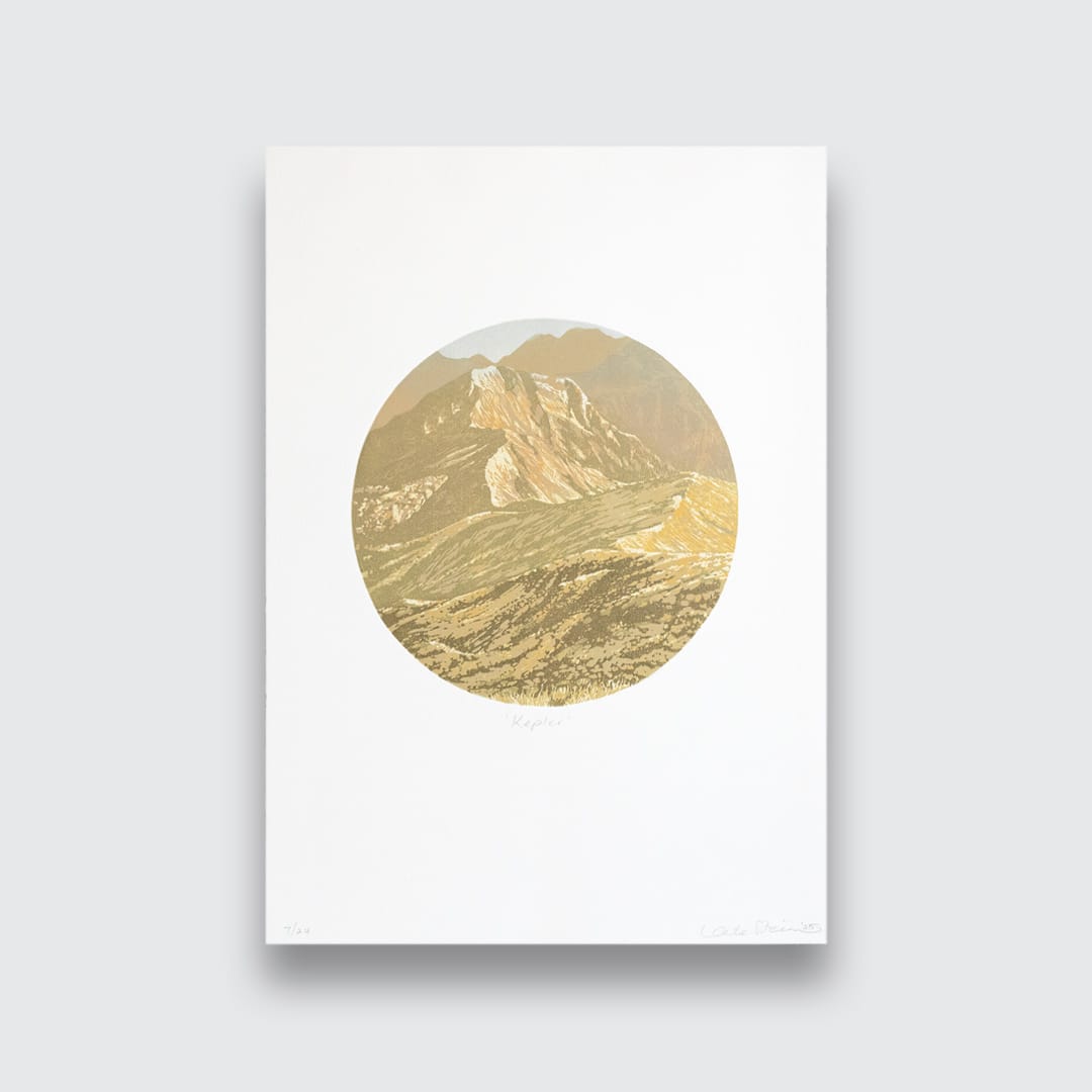Keepler - Linocut Reduction Print