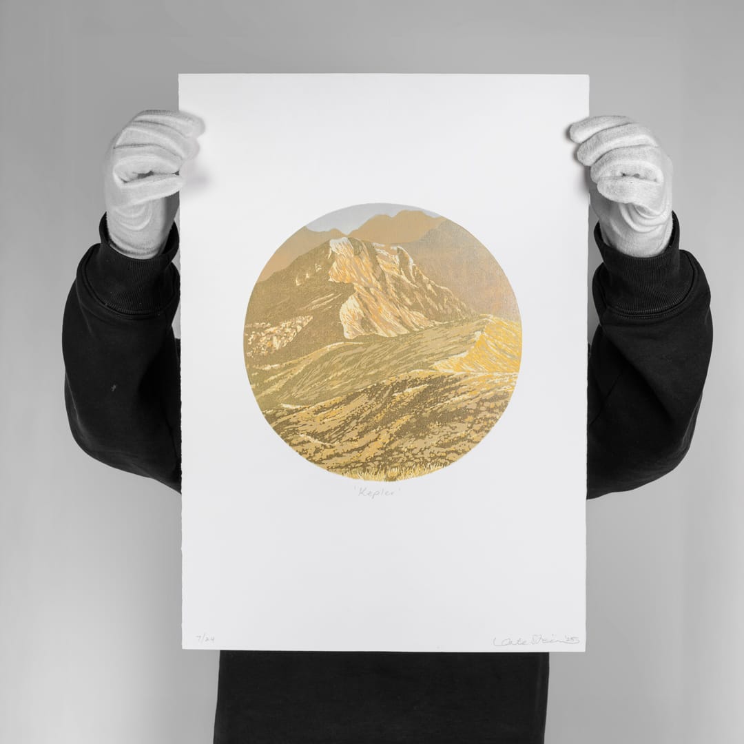 Keepler - Linocut Reduction Print