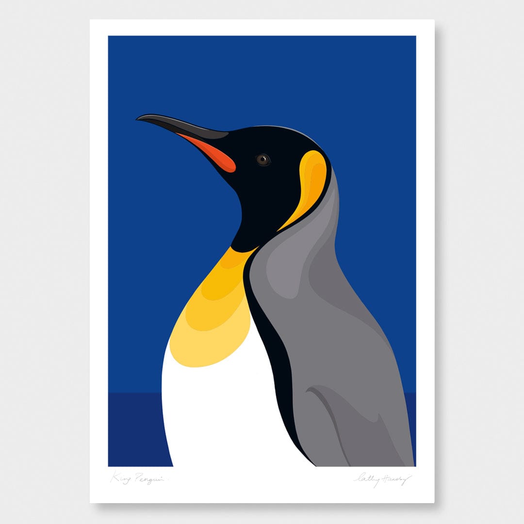 King Penguin Art Print by Cathy Hansby