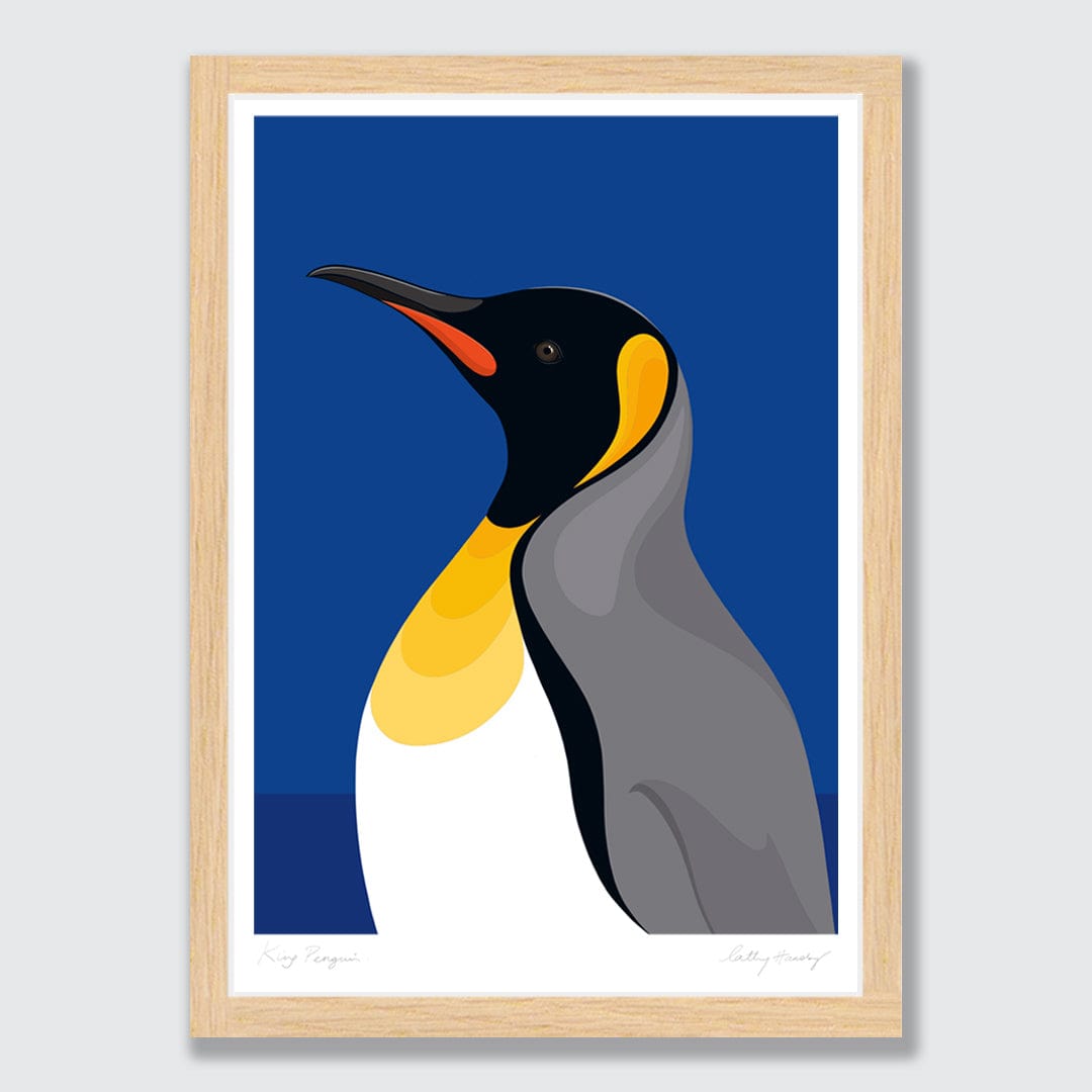 King Penguin Art Print by Cathy Hansby