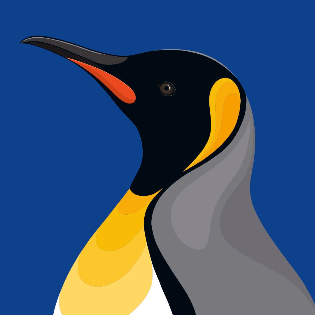 King Penguin Art Print by Cathy Hansby