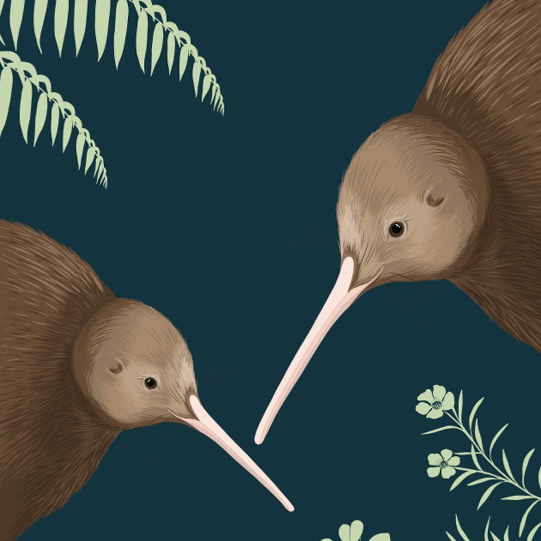 Kiwi Pair Art Print by Cathy Hansby
