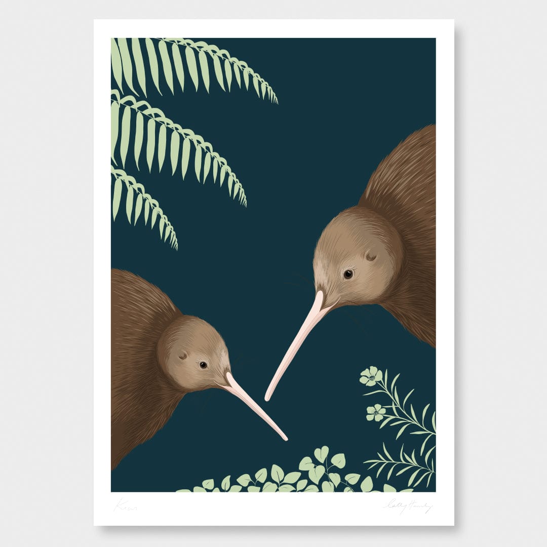 Kiwi Pair Art Print by Cathy Hansby