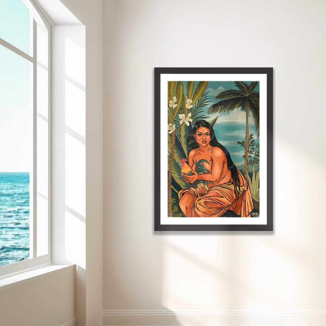 Lavenia-And-The-Moa-Art-Print-by-Luca-Tu_avao-Walton-INSITU-A1