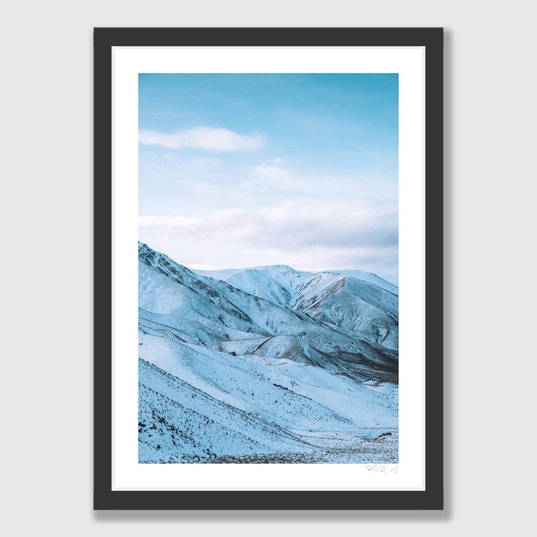 Lindis Pass Blue Art Print by Jessica Higueras