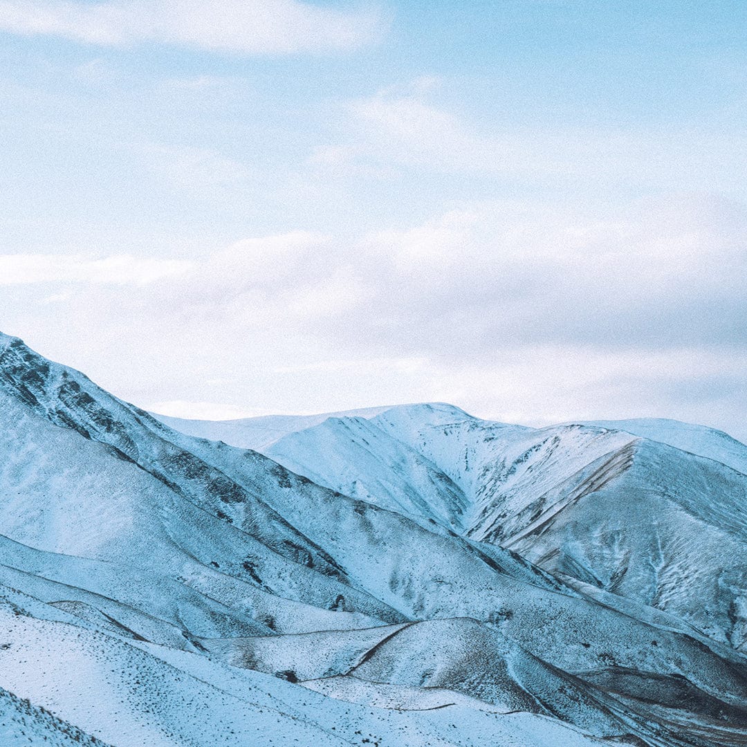 Lindis Pass Blue Art Print by Jessica Higueras
