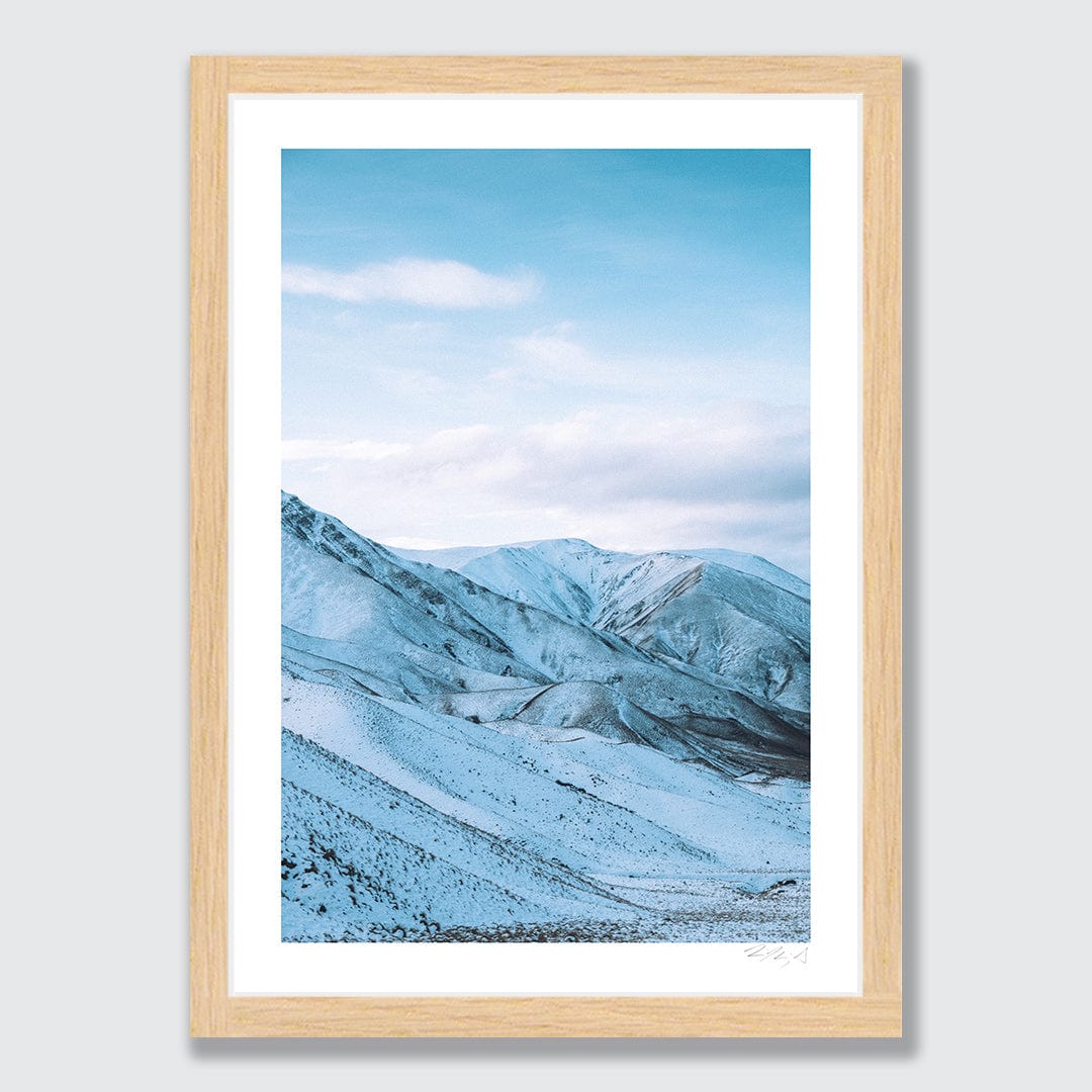 Lindis Pass Blue Art Print by Jessica Higueras