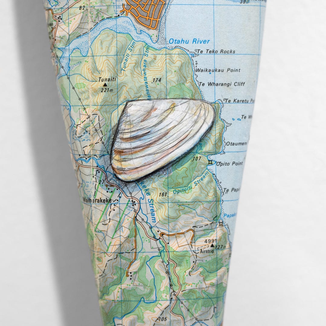 Little Blue Dinghy Original Oar by Justine Hawksworth