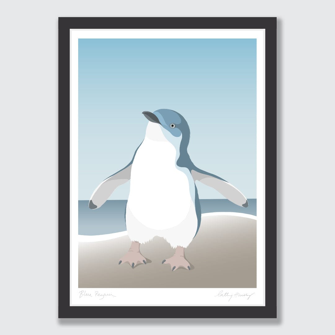 Little Blue Penguin Art Print by Cathy Hansby