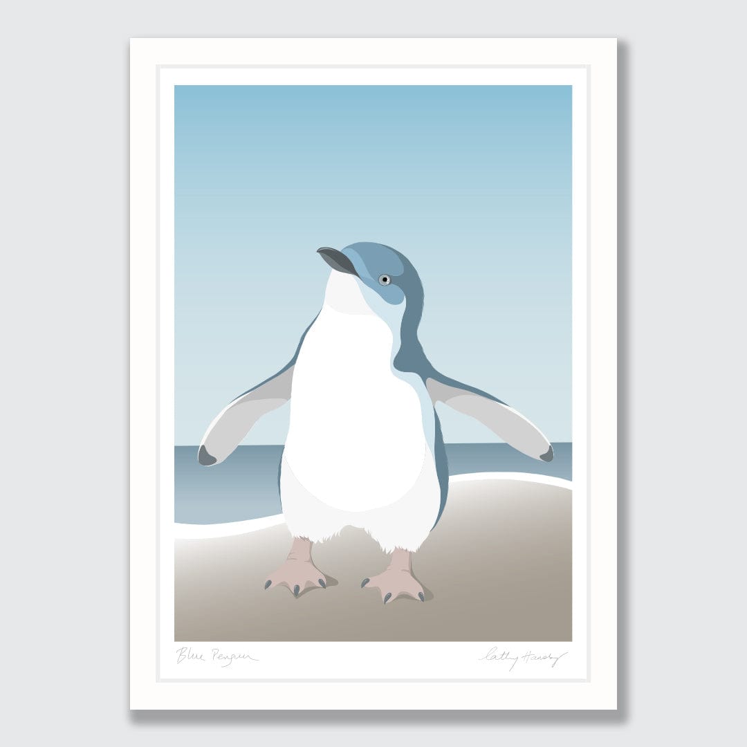 Little Blue Penguin Art Print by Cathy Hansby