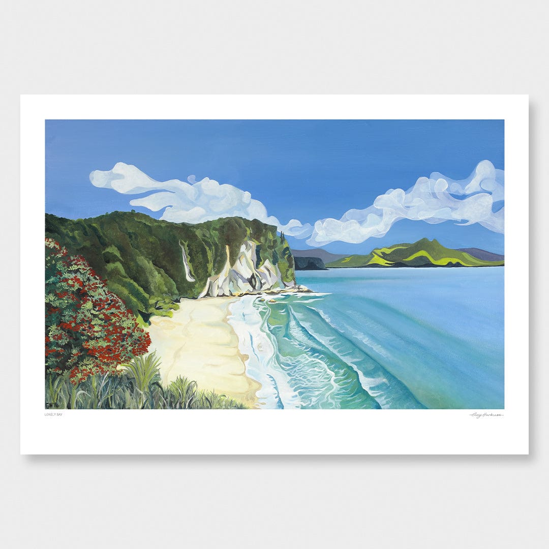 Lonely Bay Art Print by Guy Harkness