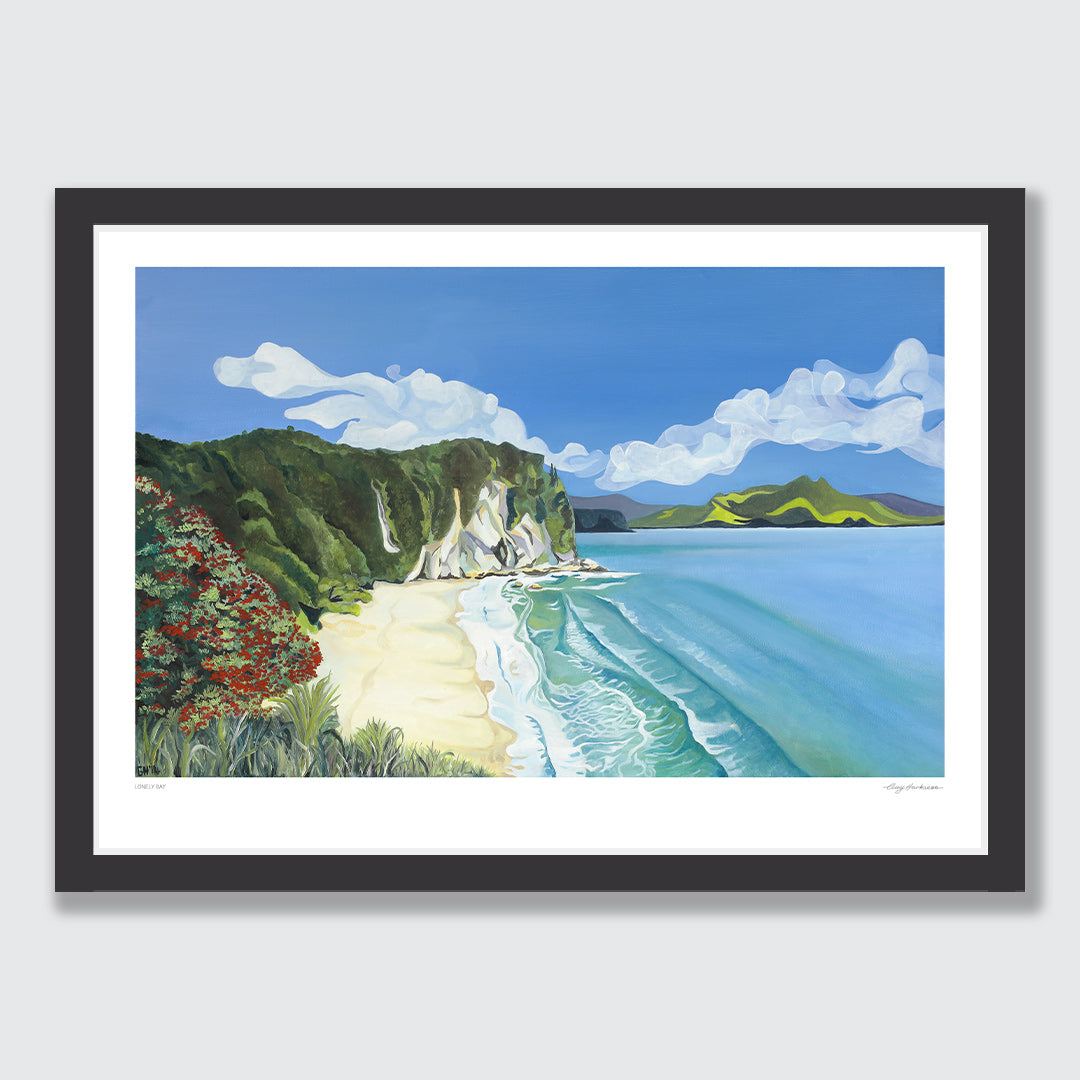 Lonely Bay Art Print by Guy Harkness