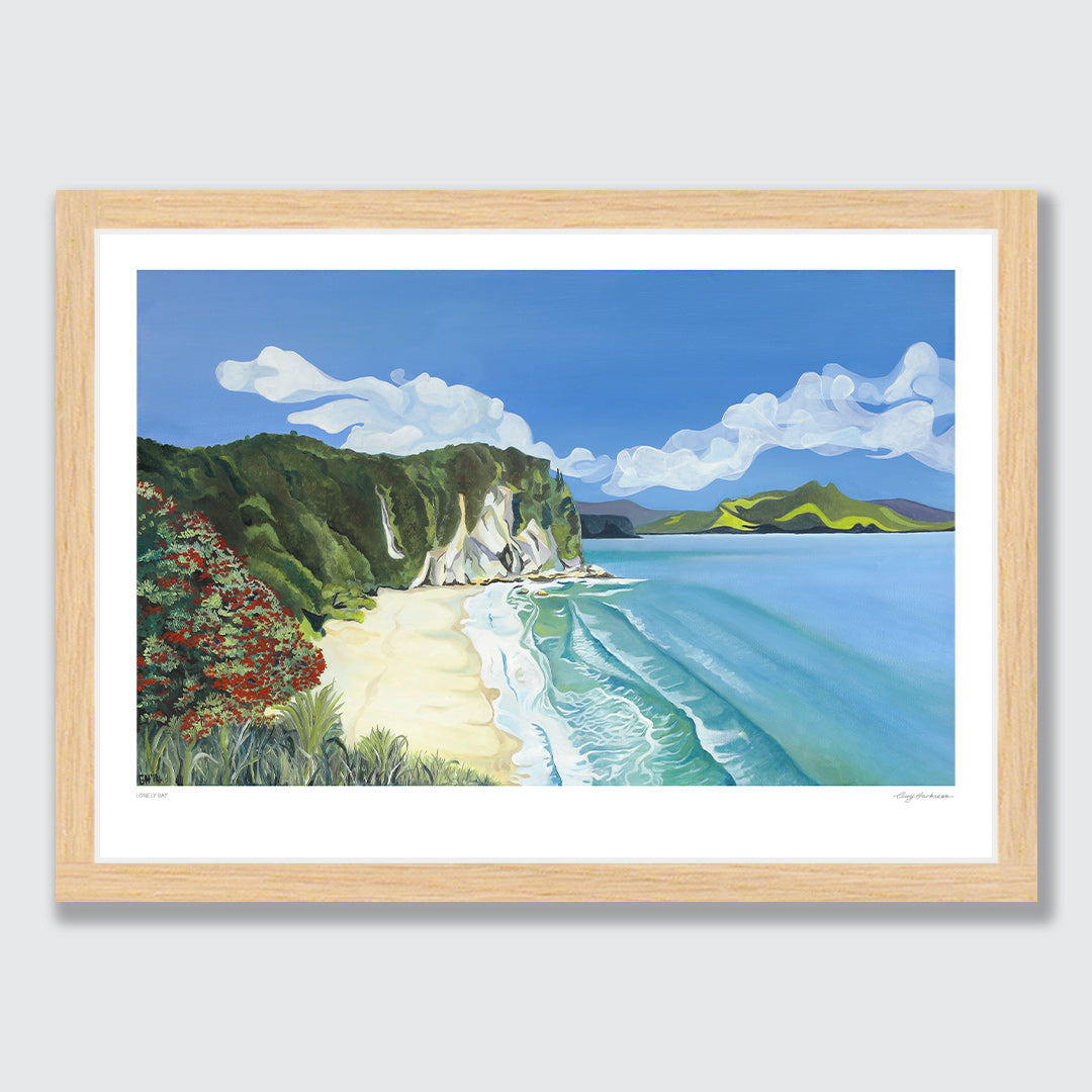 Lonely Bay Art Print by Guy Harkness
