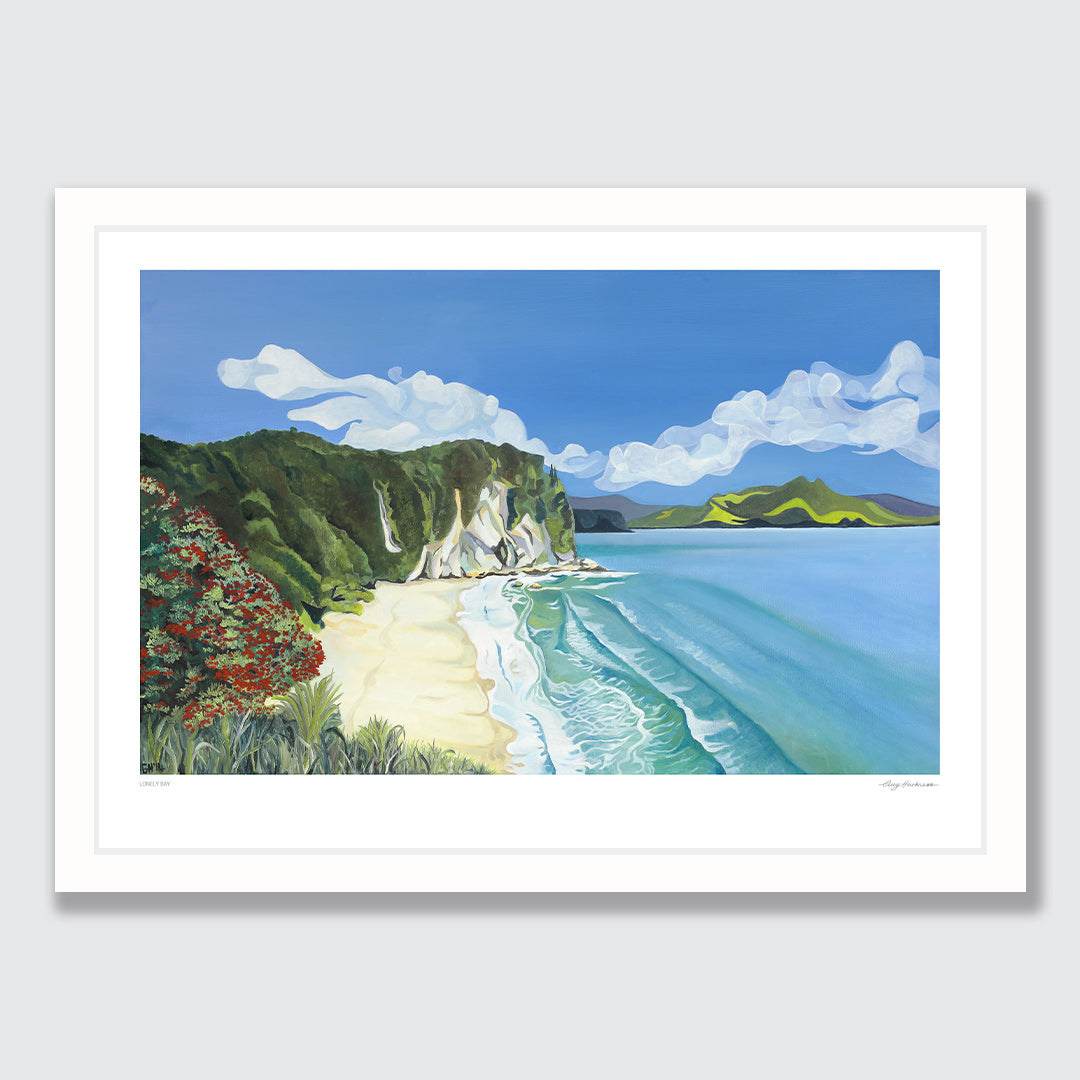 Lonely Bay Art Print by Guy Harkness