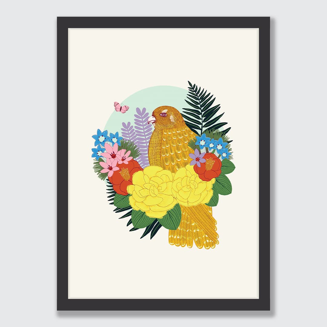 Lost Paradise Karearea Art Print by Crissie Rodda