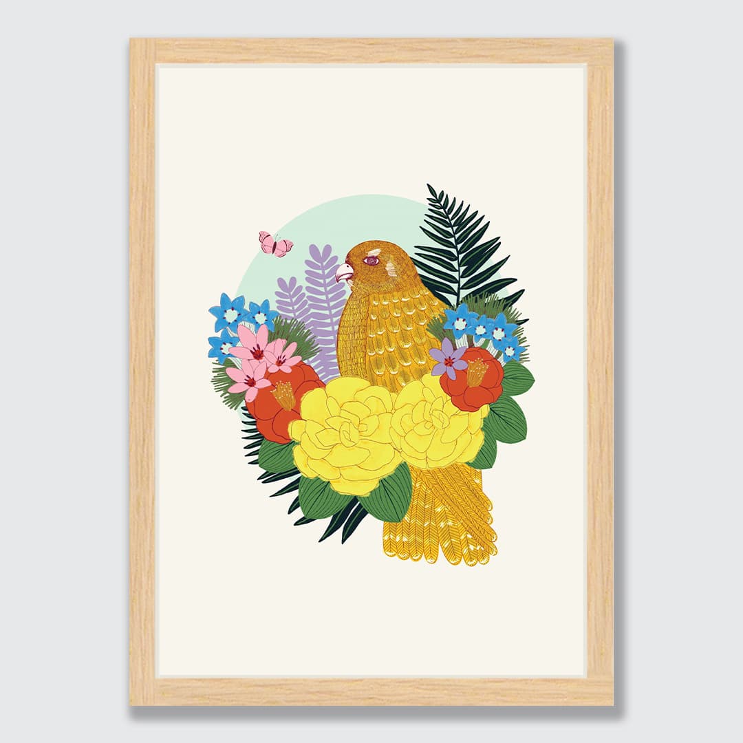 Lost Paradise Karearea Art Print by Crissie Rodda