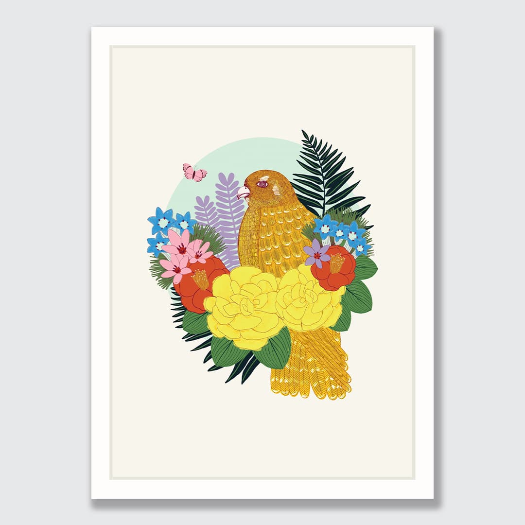 Lost Paradise Karearea Art Print by Crissie Rodda