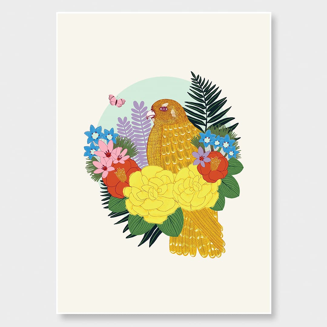 Lost Paradise Karearea Art Print by Crissie Rodda
