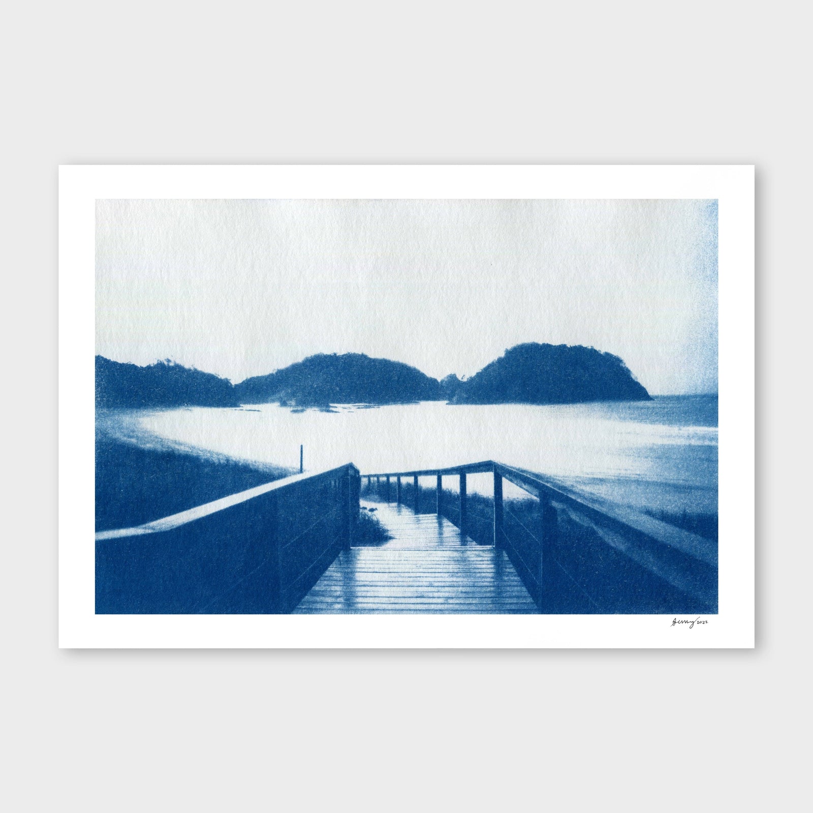 Matapouri, Northland Cyanotype by Sophia Jenny
