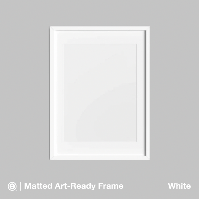 White Matted Art-Ready Frame