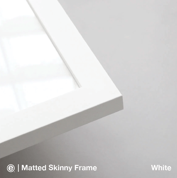White Matted Art-Ready Frame