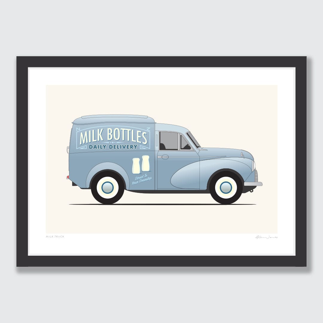 Milk Truck Art Print by Glenn Jones