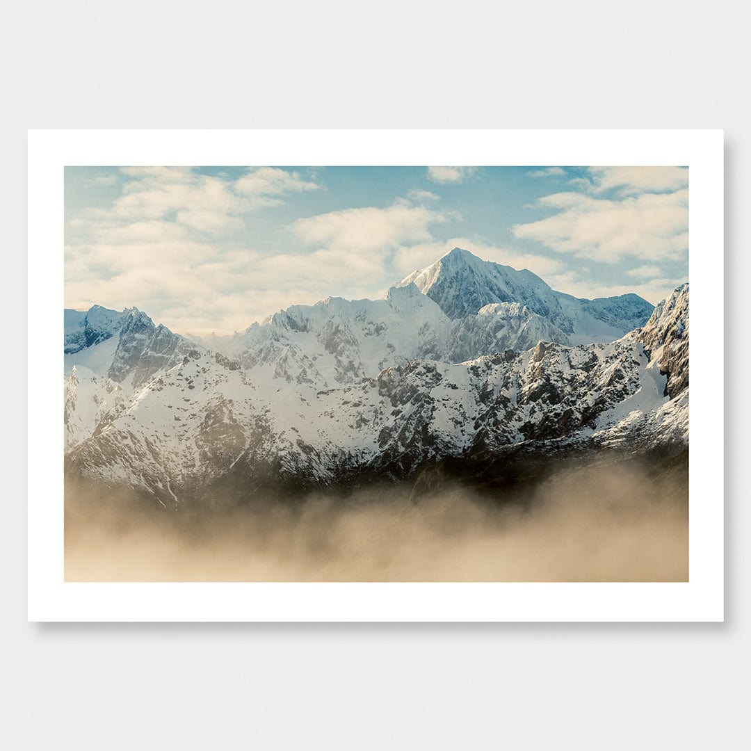 Misty Mt Cook Photographic Print by Mike Mackinven