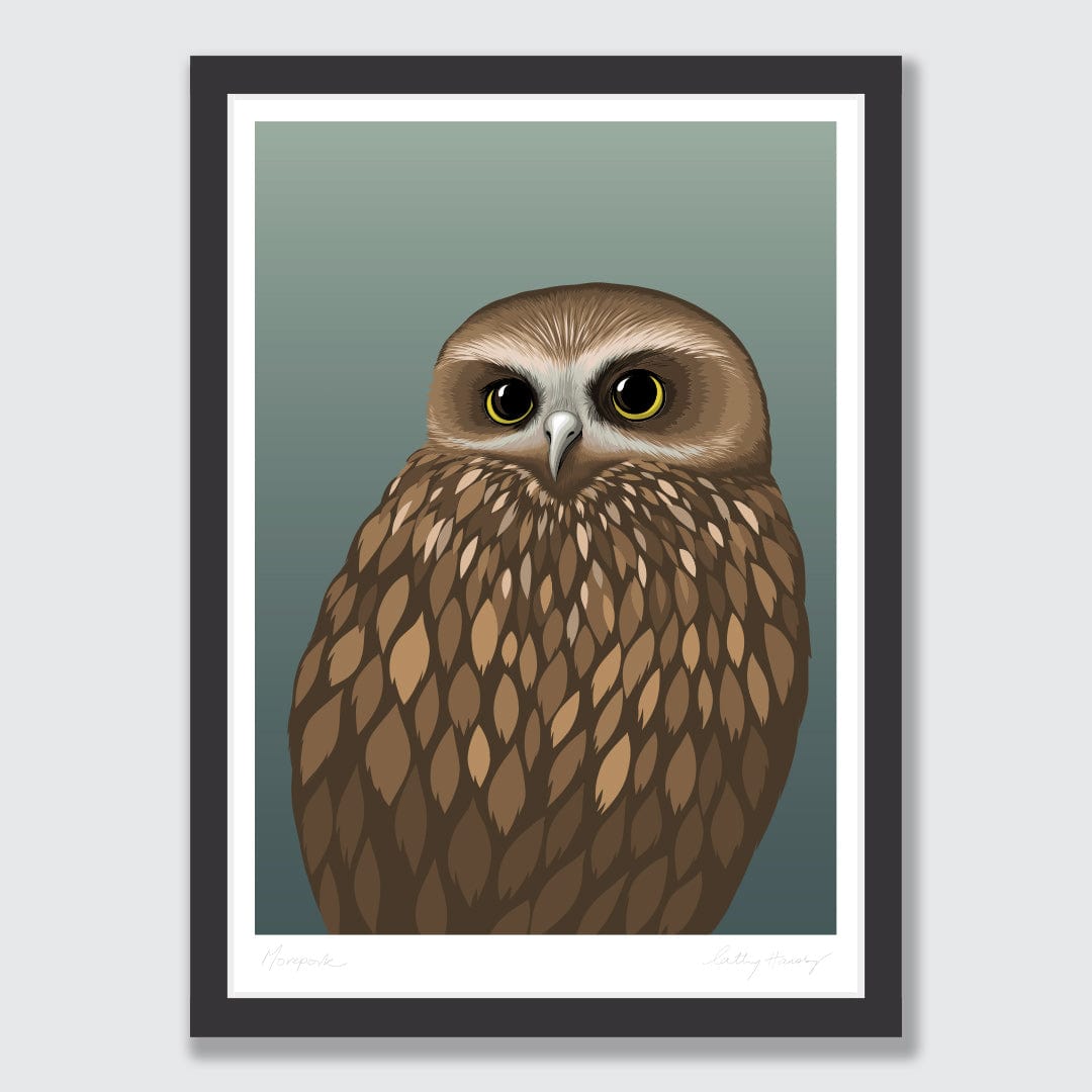 Morepork - Ruru Art Print by Cathy Hansby