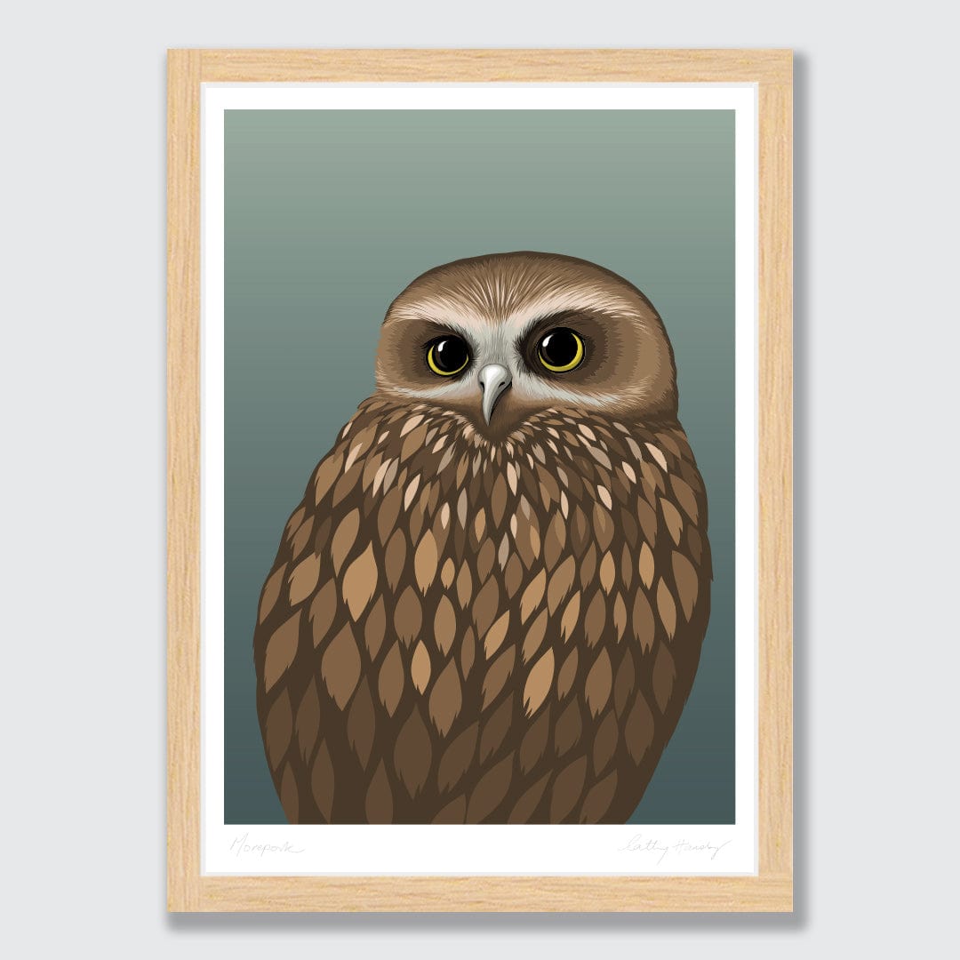 Morepork - Ruru Art Print by Cathy Hansby