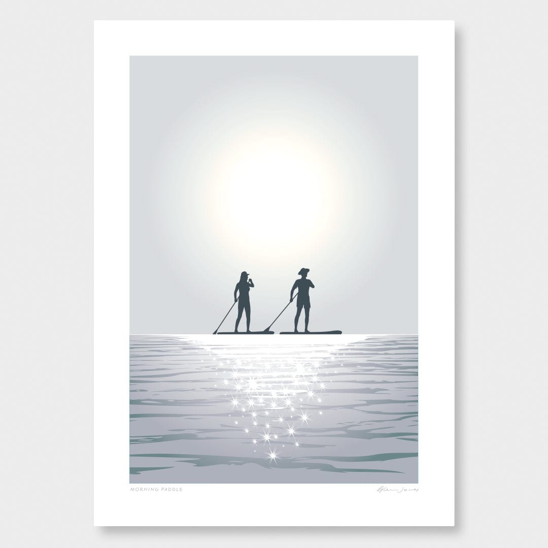 Morning Paddle Art Print by Glenn Jones