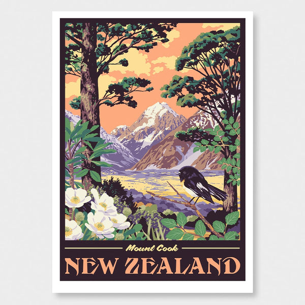 Mount Cook Art Print by Ross Murray - endemicworld