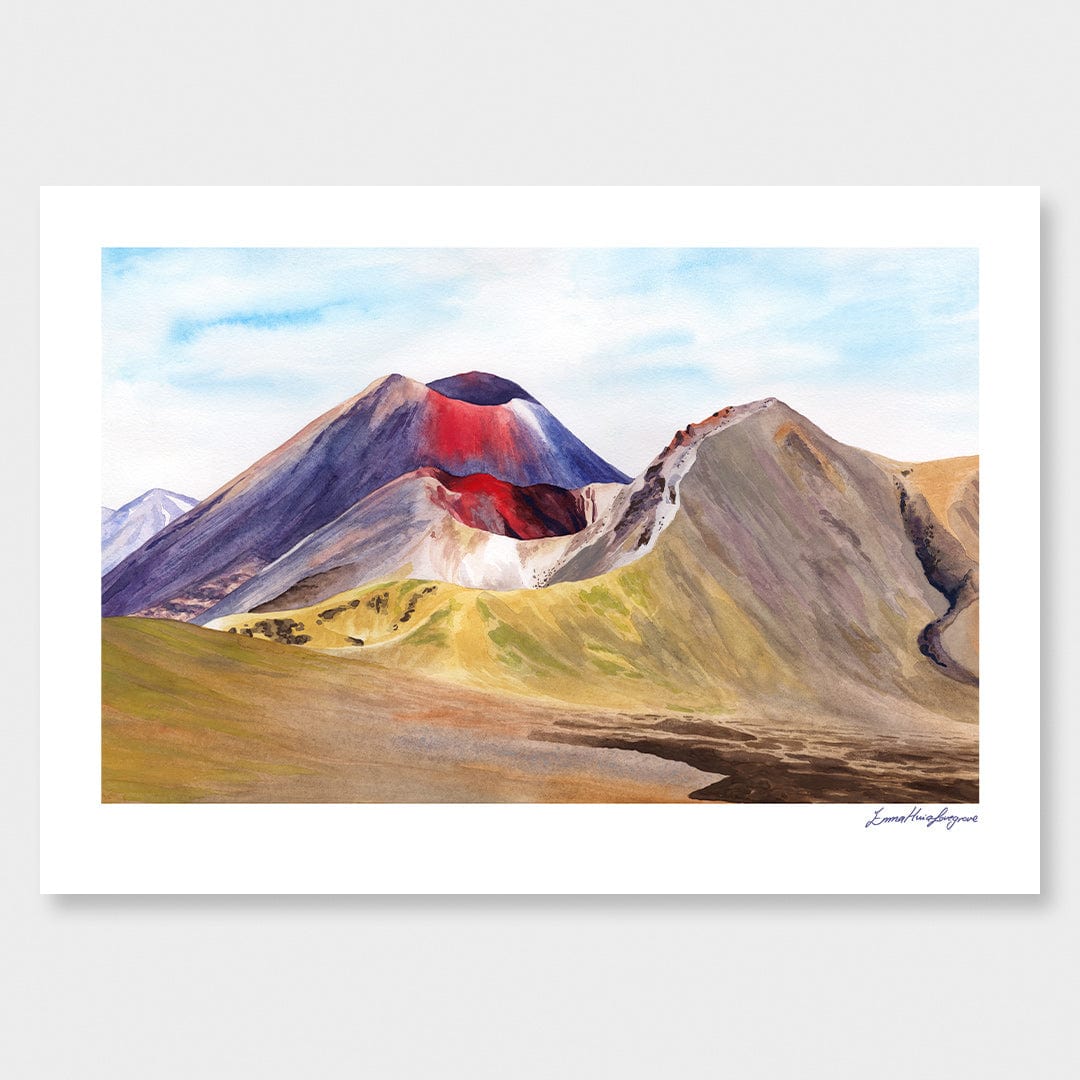 Ngauruhoe Art Print by Emma Huia Lovegrove