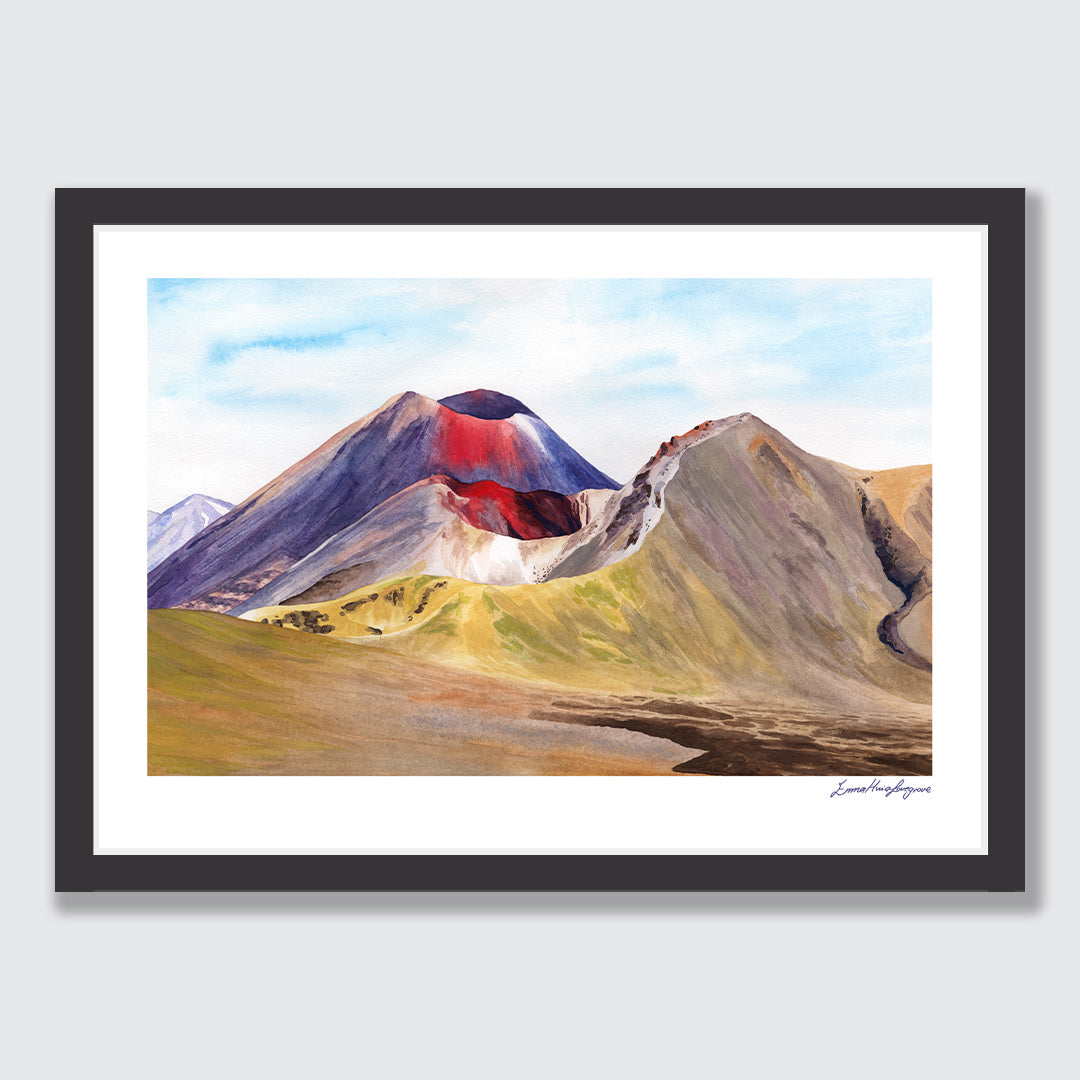 Ngauruhoe Art Print by Emma Huia Lovegrove