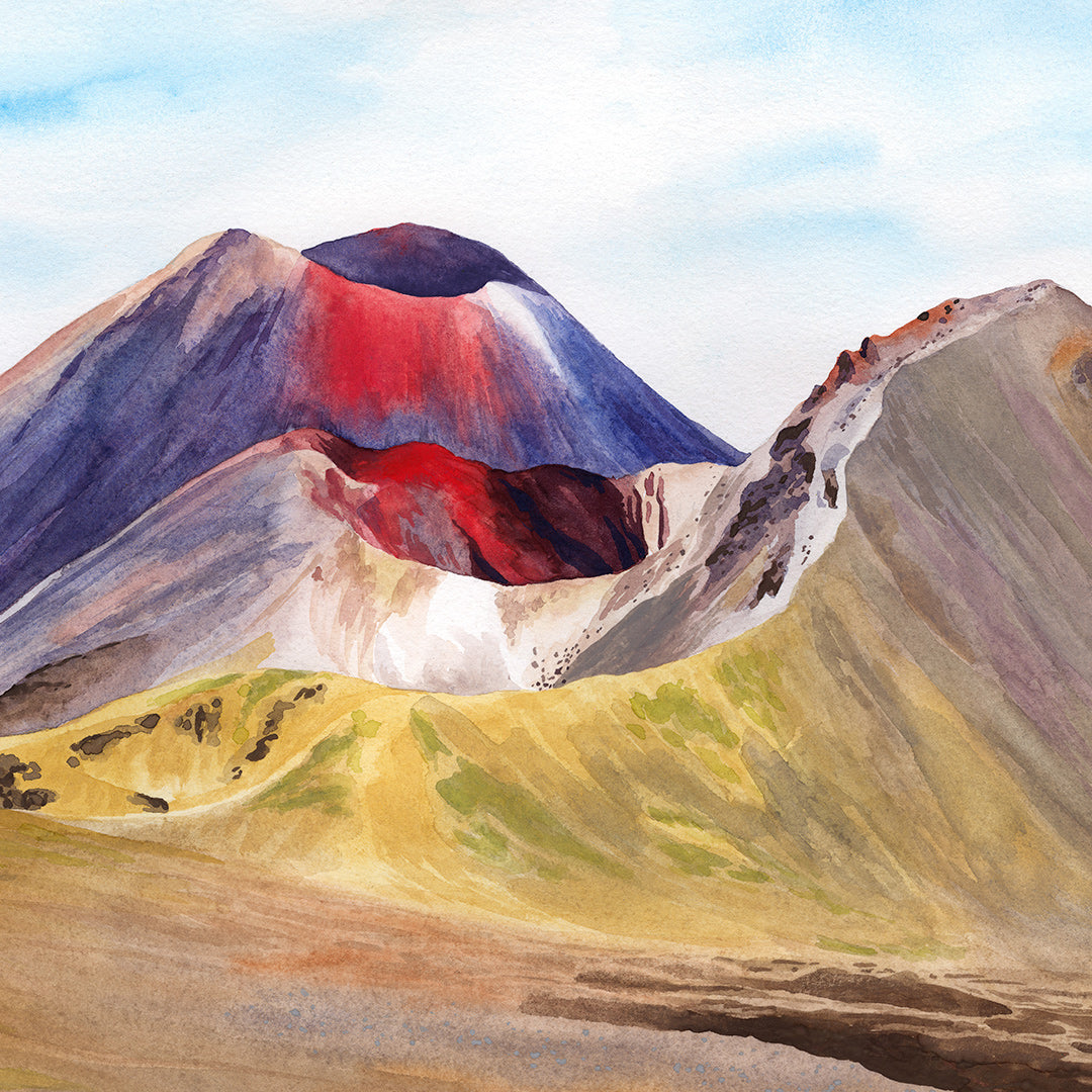 Ngauruhoe Art Print by Emma Huia Lovegrove