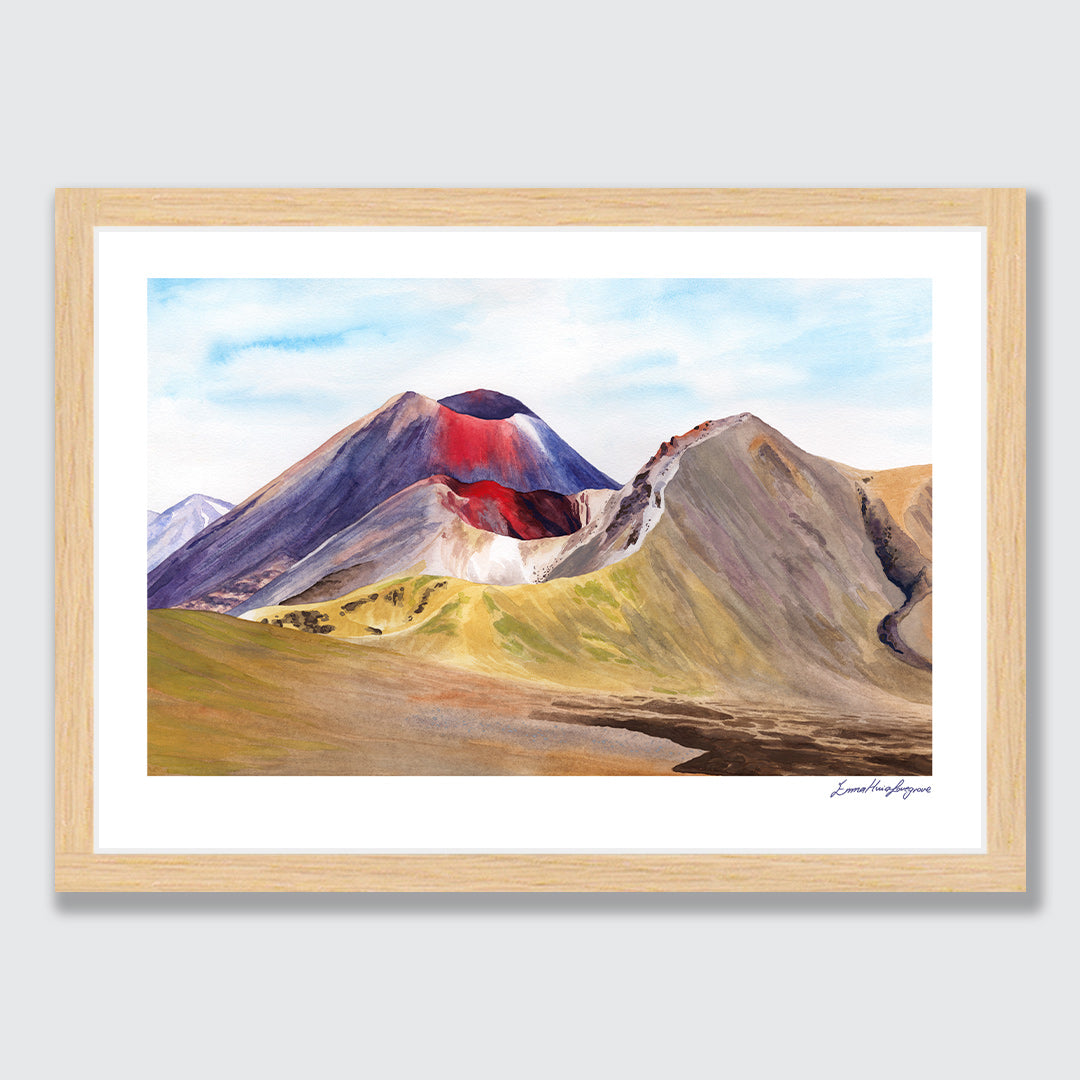 Ngauruhoe Art Print by Emma Huia Lovegrove