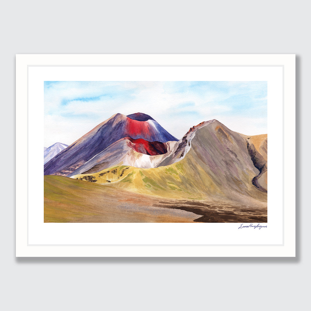 Ngauruhoe Art Print by Emma Huia Lovegrove